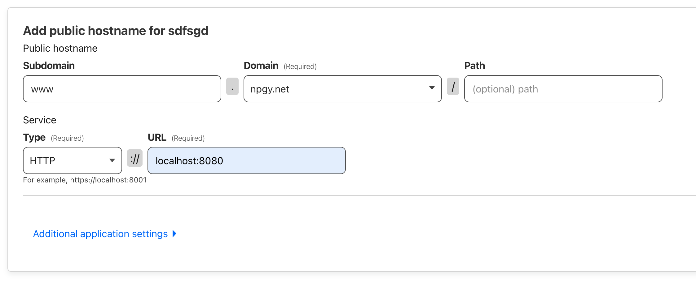 add a public hostname